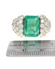 Emerald and Diamond Fashion Ring in Yellow Gold